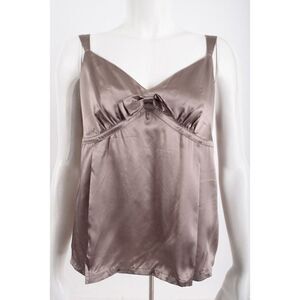Gap Womens Silver Sleeveless Tank Top Camisole Cami W Bow Sz US 10